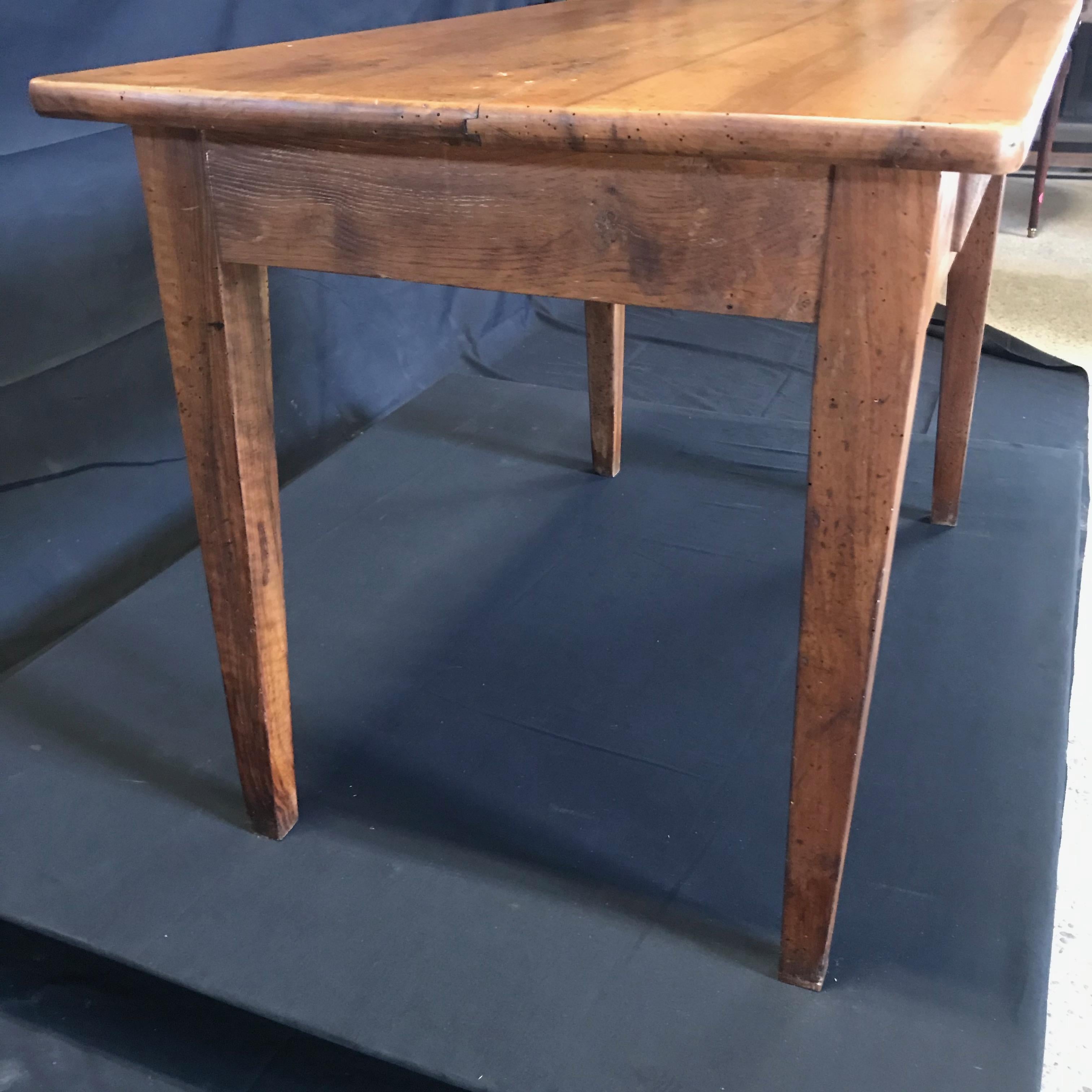 Honest Antique French Walnut Desk or Side Table 6