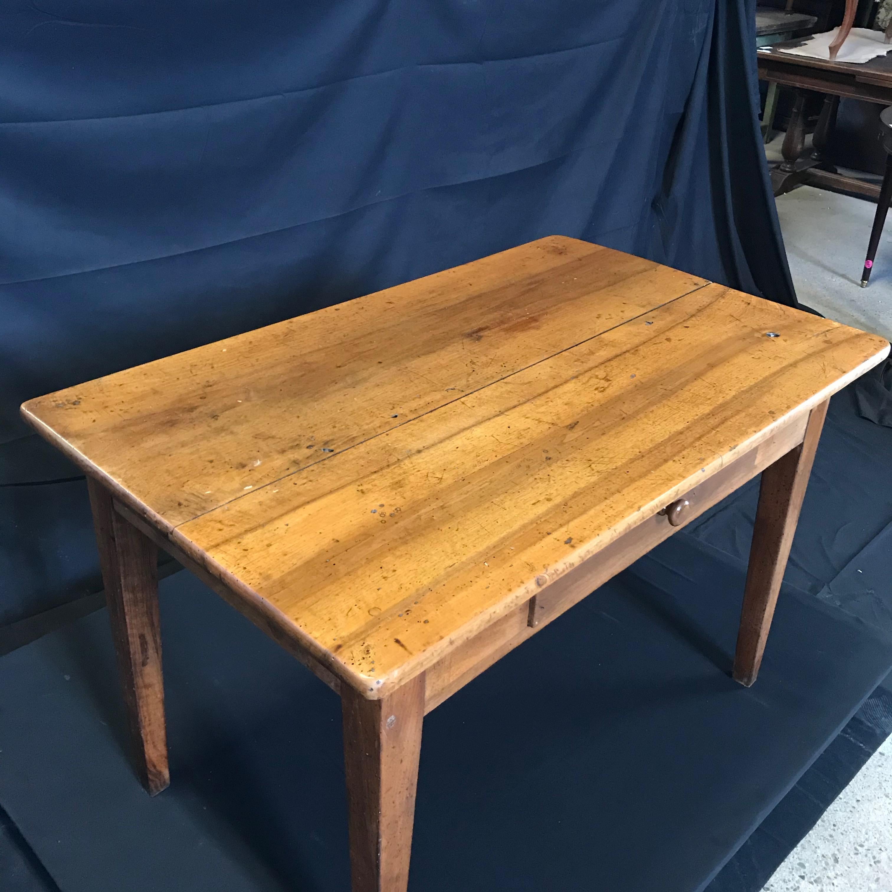19th Century Honest Antique French Walnut Desk or Side Table