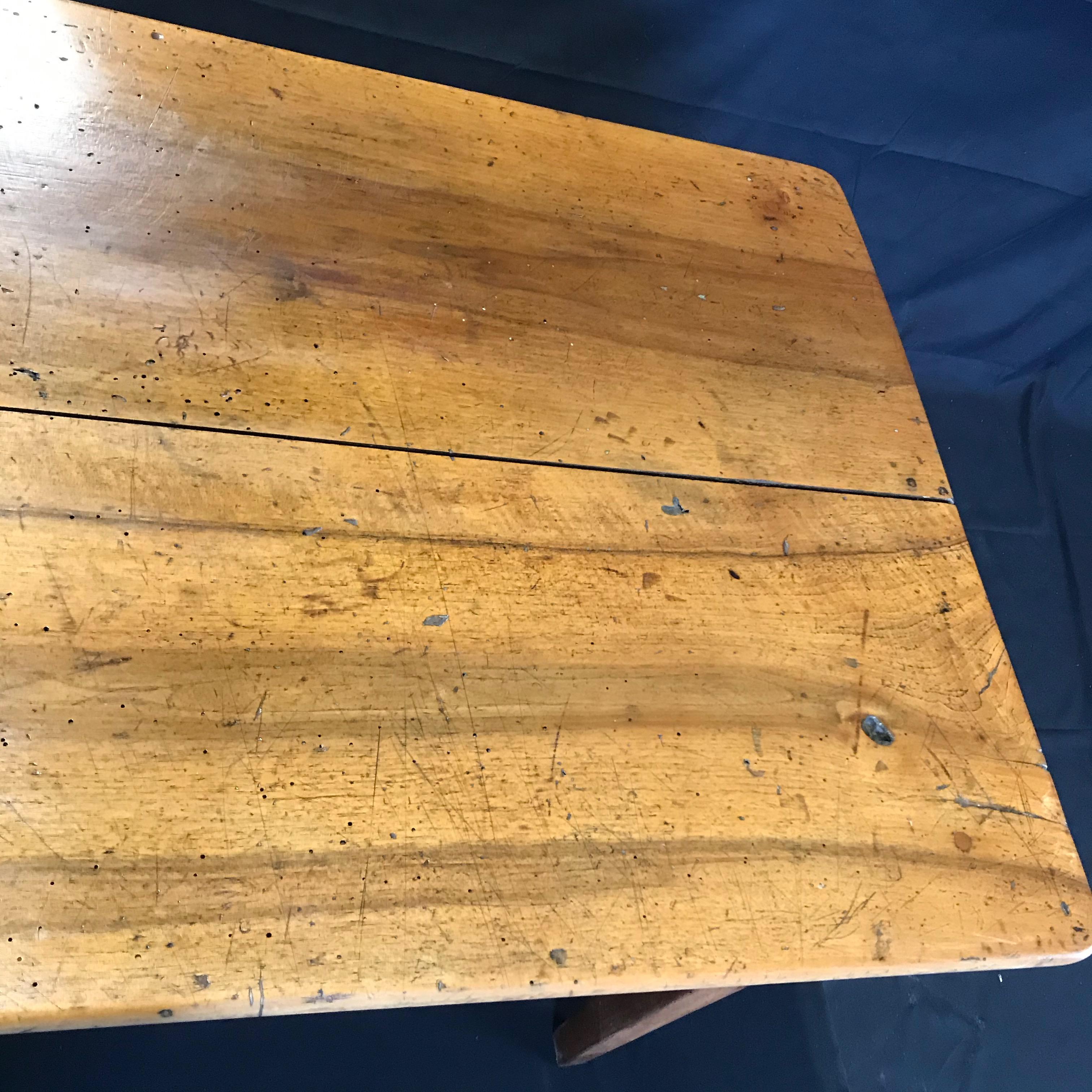 Honest Antique French Walnut Desk or Side Table 2