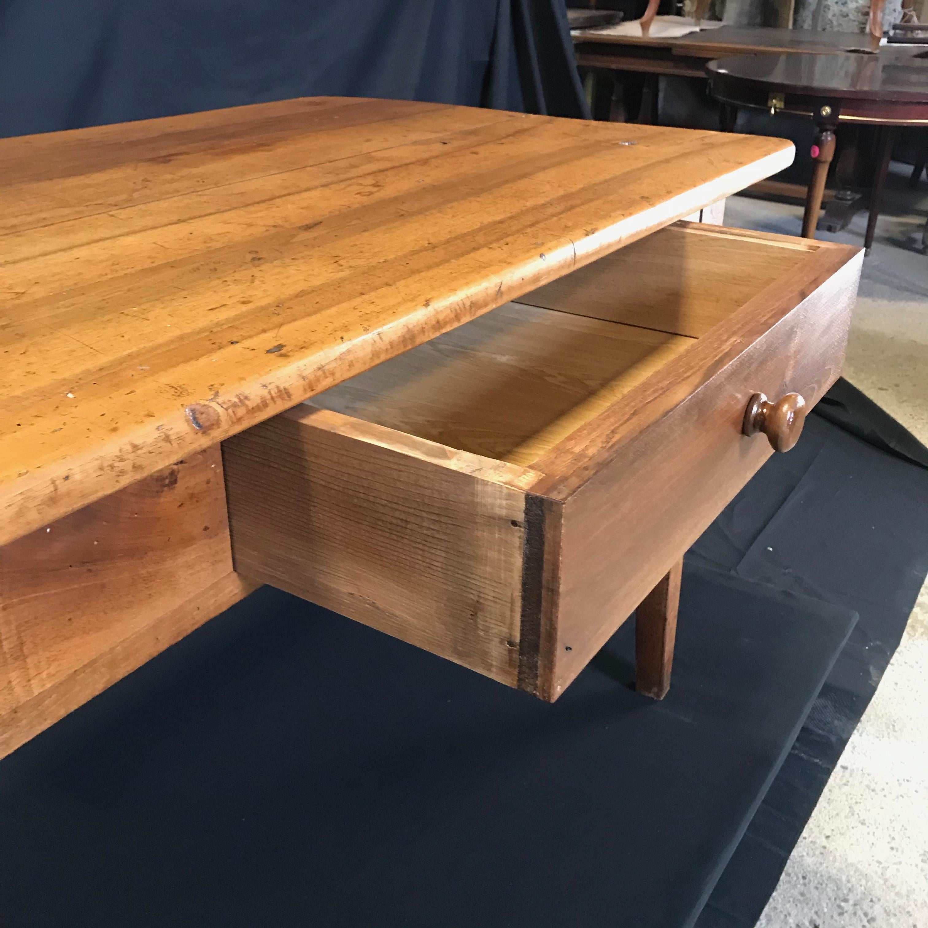 Honest Antique French Walnut Desk or Side Table 4