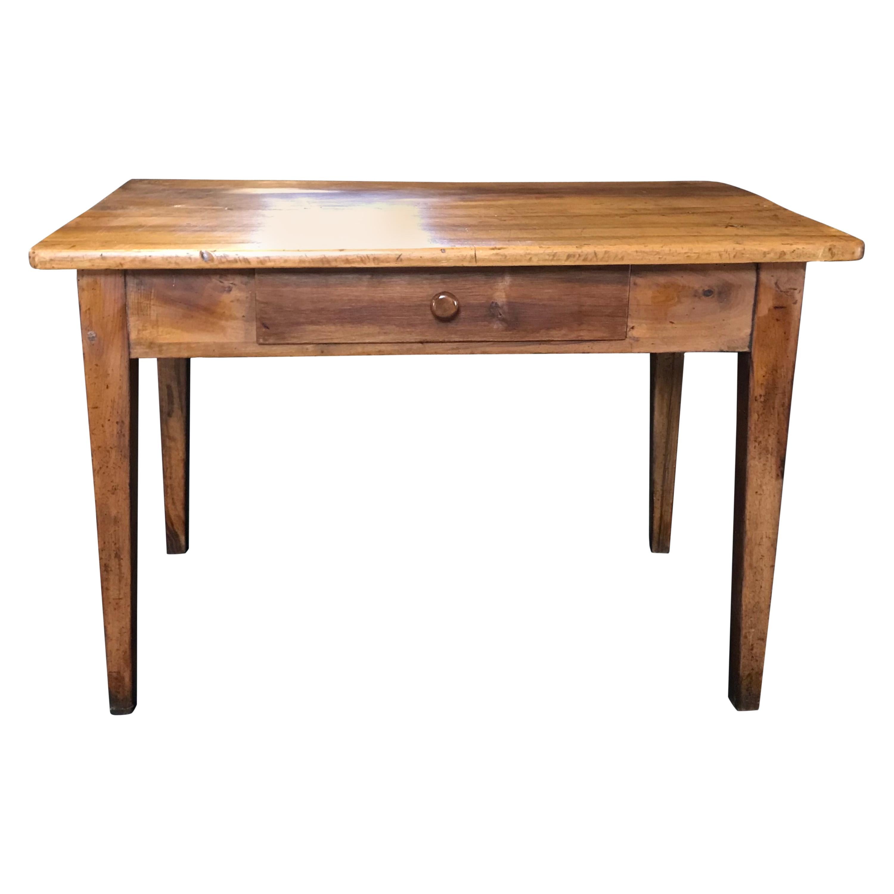 Honest Antique French Walnut Desk or Side Table