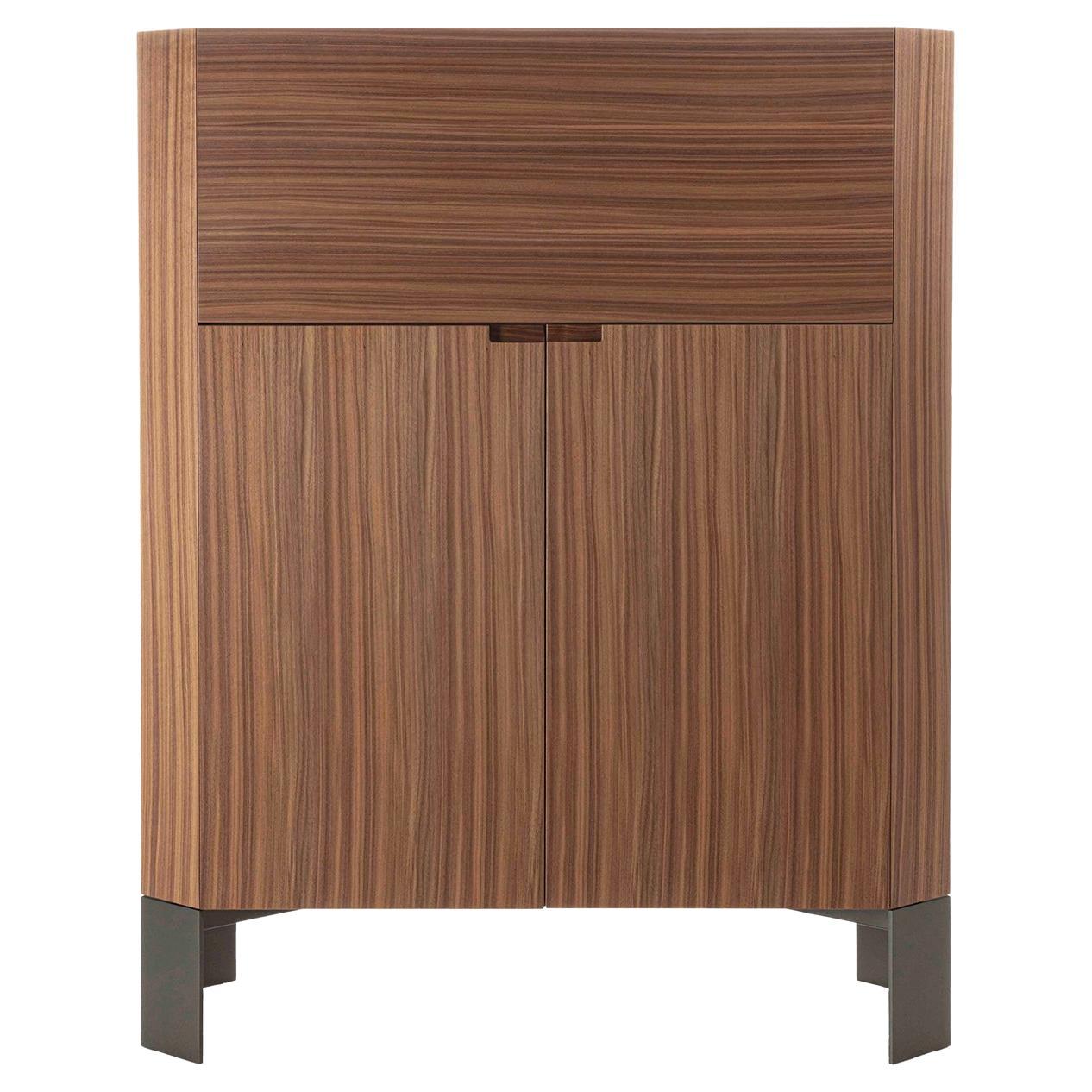 Honey 3 Door Canaletto Carrara Bar Cabinet For Sale