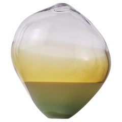 Honey Band blown glass vessel