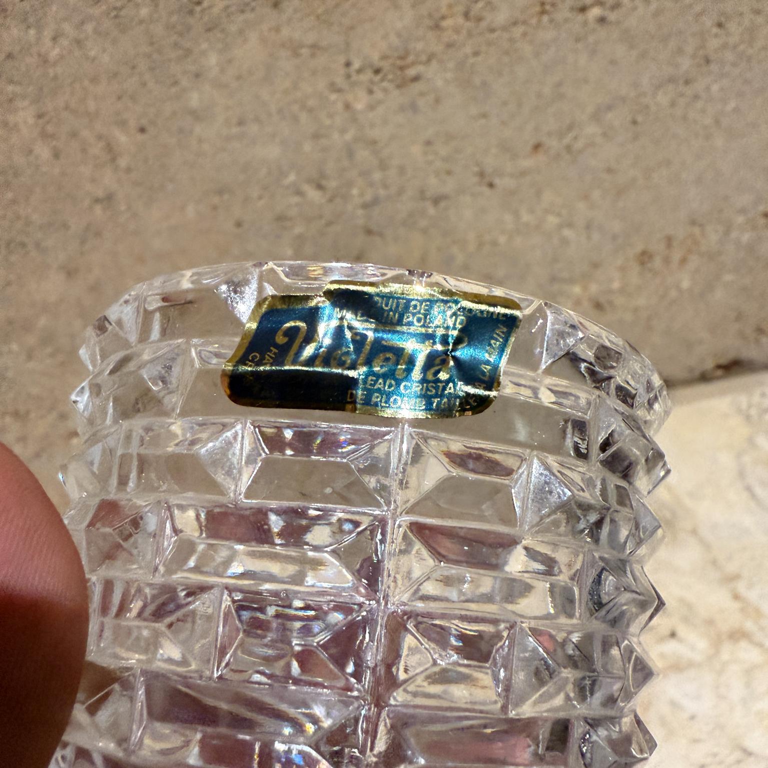 Honey Bee Hive Crystal Jar by Violetta Made in Poland In Good Condition For Sale In Chula Vista, CA