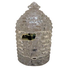 Honey Bee Hive Crystal Jar by Violetta Made in Poland