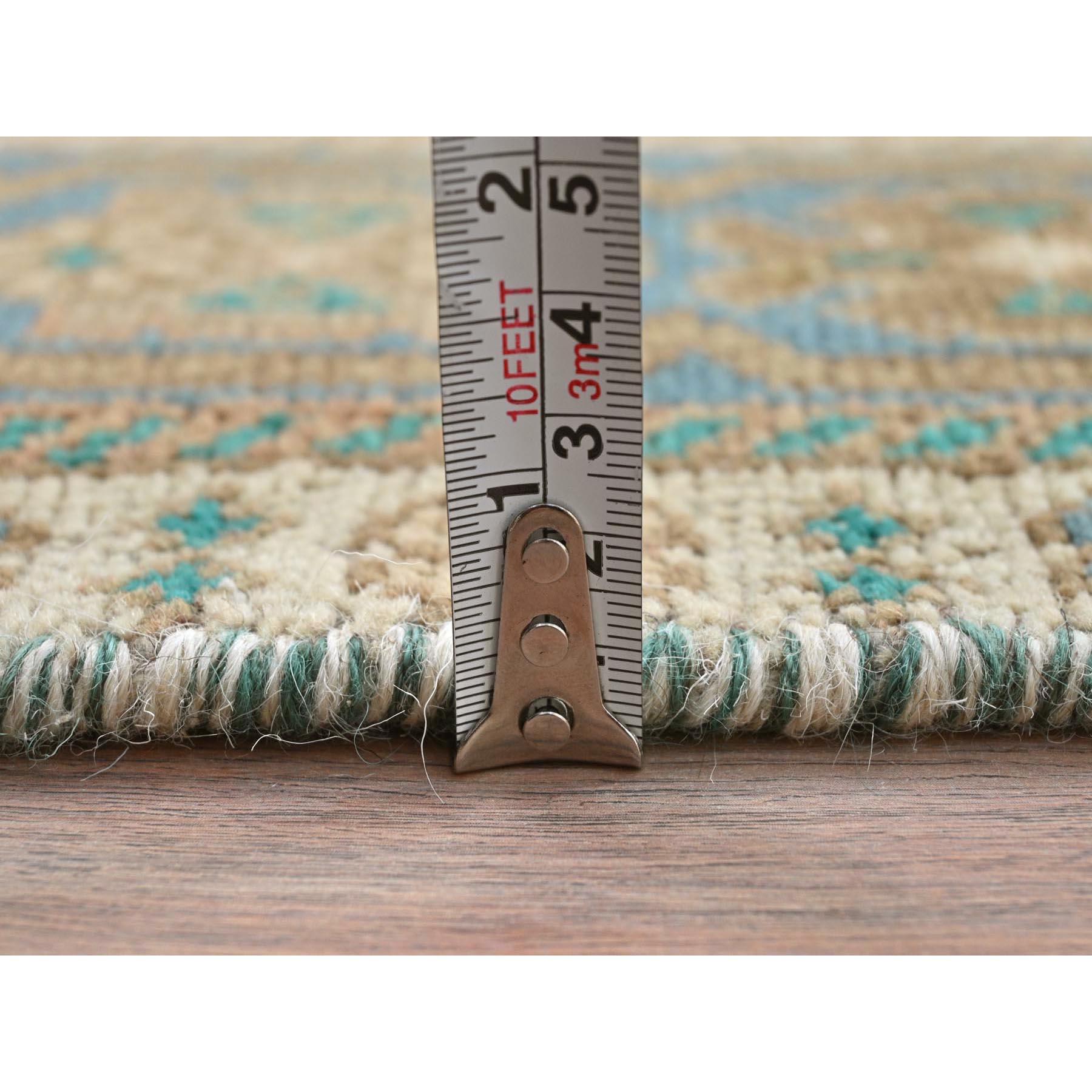 Handgeknüpfter handgeknüpfter Vintage-Teppich aus reiner Wolle in Braun und Bohème mit persischem Seetang (Mitte des 20. Jahrhunderts) im Angebot