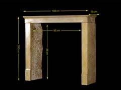 Honey Color French Limestone Antique Fireplace Surround