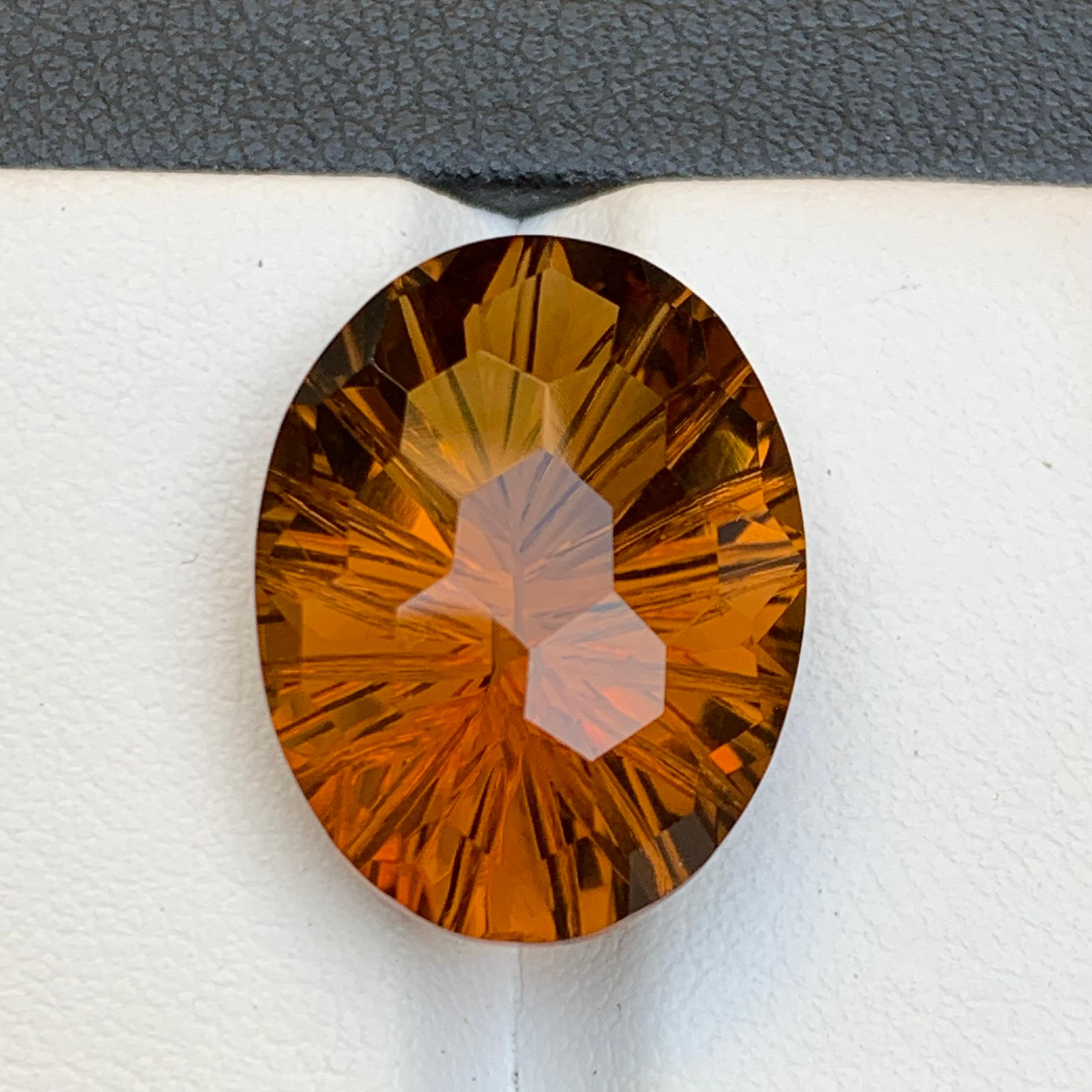 Ciondolo di Citrino naturale dorato al miele Gemma 16,40 Ct Taglio calcio per gioielli in vendita 5