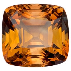 Honey Golden Natural Topaz Pendant Loose Gemstone 56.75 Ct Antique Cushion Cut