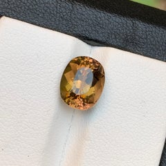 Honey Golden with Green & Pink Hues Natural Tourmaline Loose Gemstone 3.50 Carat
