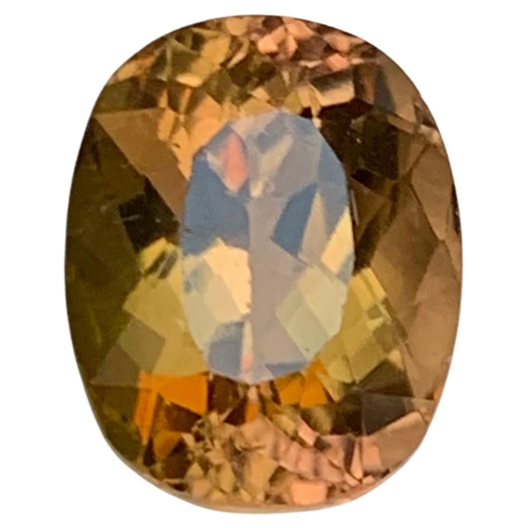 Honey Golden with Green & Pink Hues Natural Tourmaline Loose Gemstone 3.50 Carat