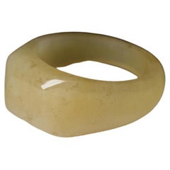 Anillo Miel Jade Macizo Raro Inusual Miel Amarillo Piedra Natural de regalo