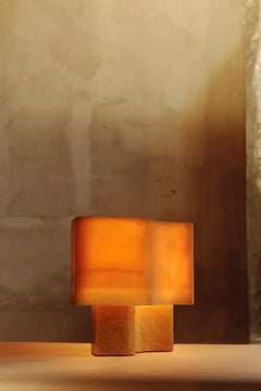 Honey Onyx Offset Lamp 445 by Henry Wilson