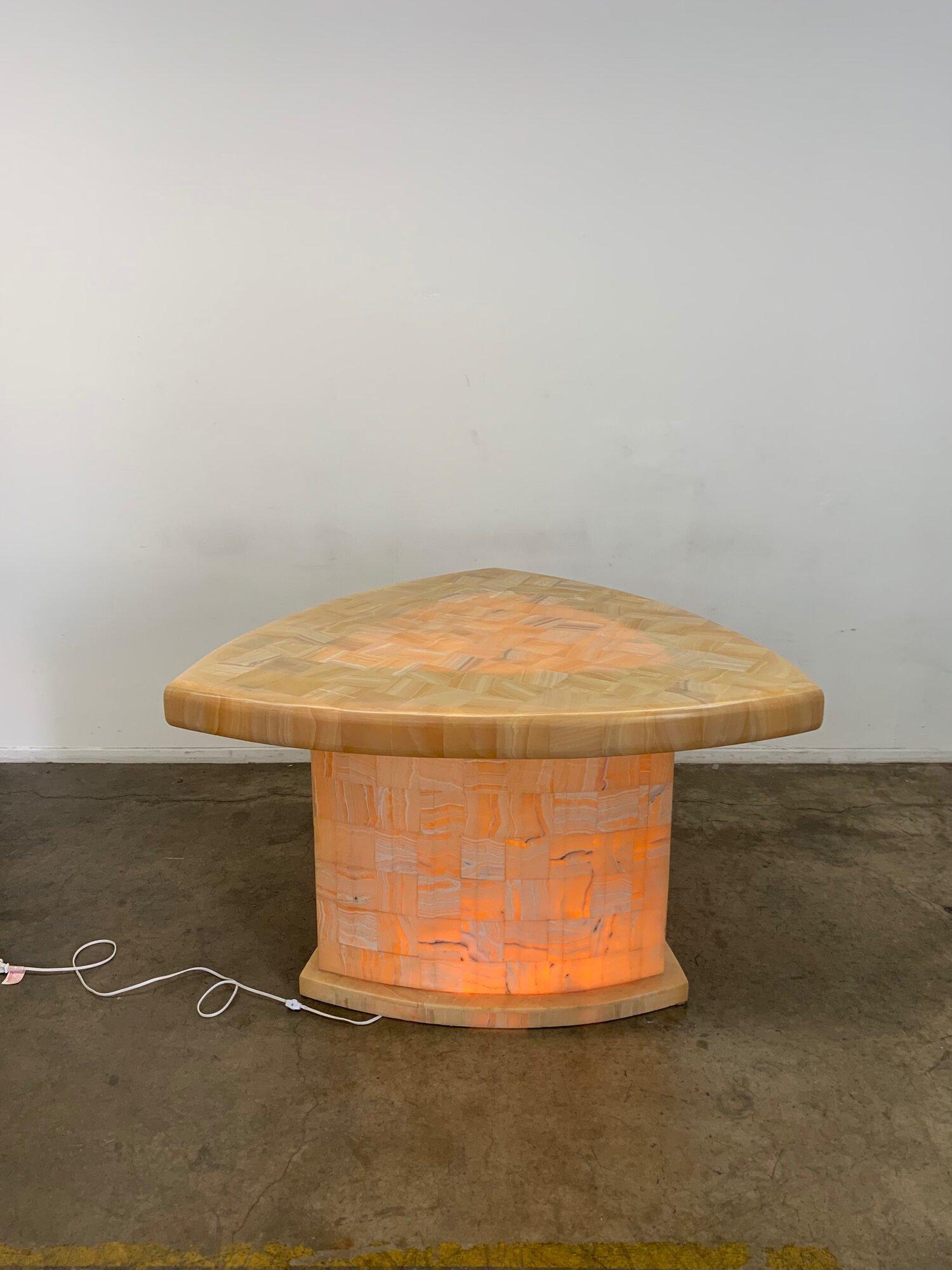 Honey Onyx Tessellated Dining Table at 1stDibs | onyx dining table