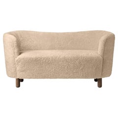 Honey Schaffell und geräucherte Eiche Mingle Sofa von By Lassen