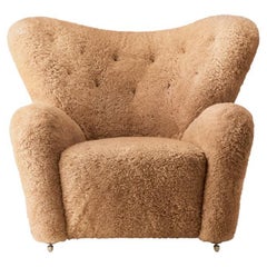 Honey Sheepskin the Tired Man Lounge Chair by Lassen