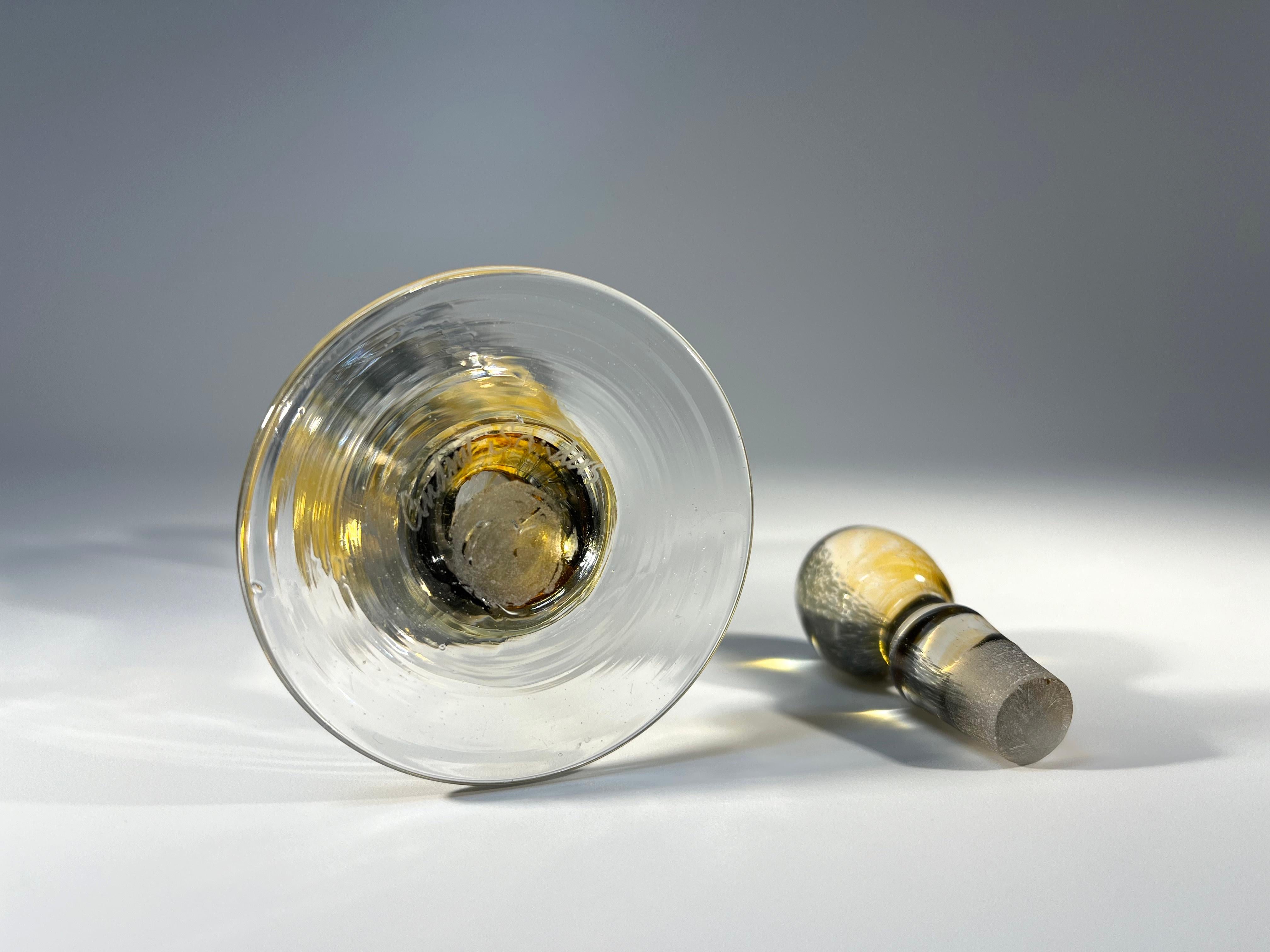 Honey Spiral Twist Stem, Englisch Glas Parfümflasche von Andrew Sanders c1980 im Angebot 2