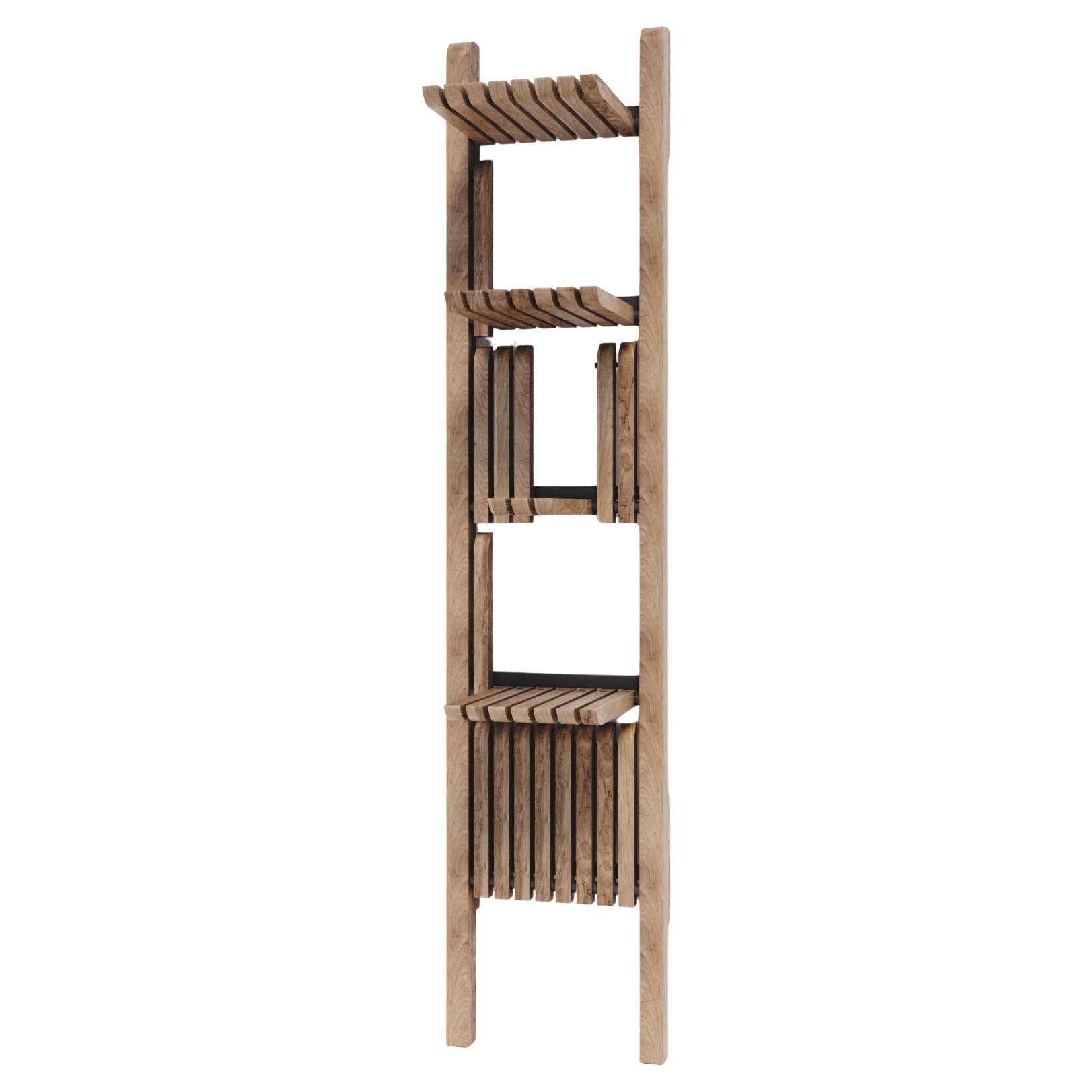 Honey Stained 
Steel Shelving System - Handcrafted Modular Shelves 500 mm