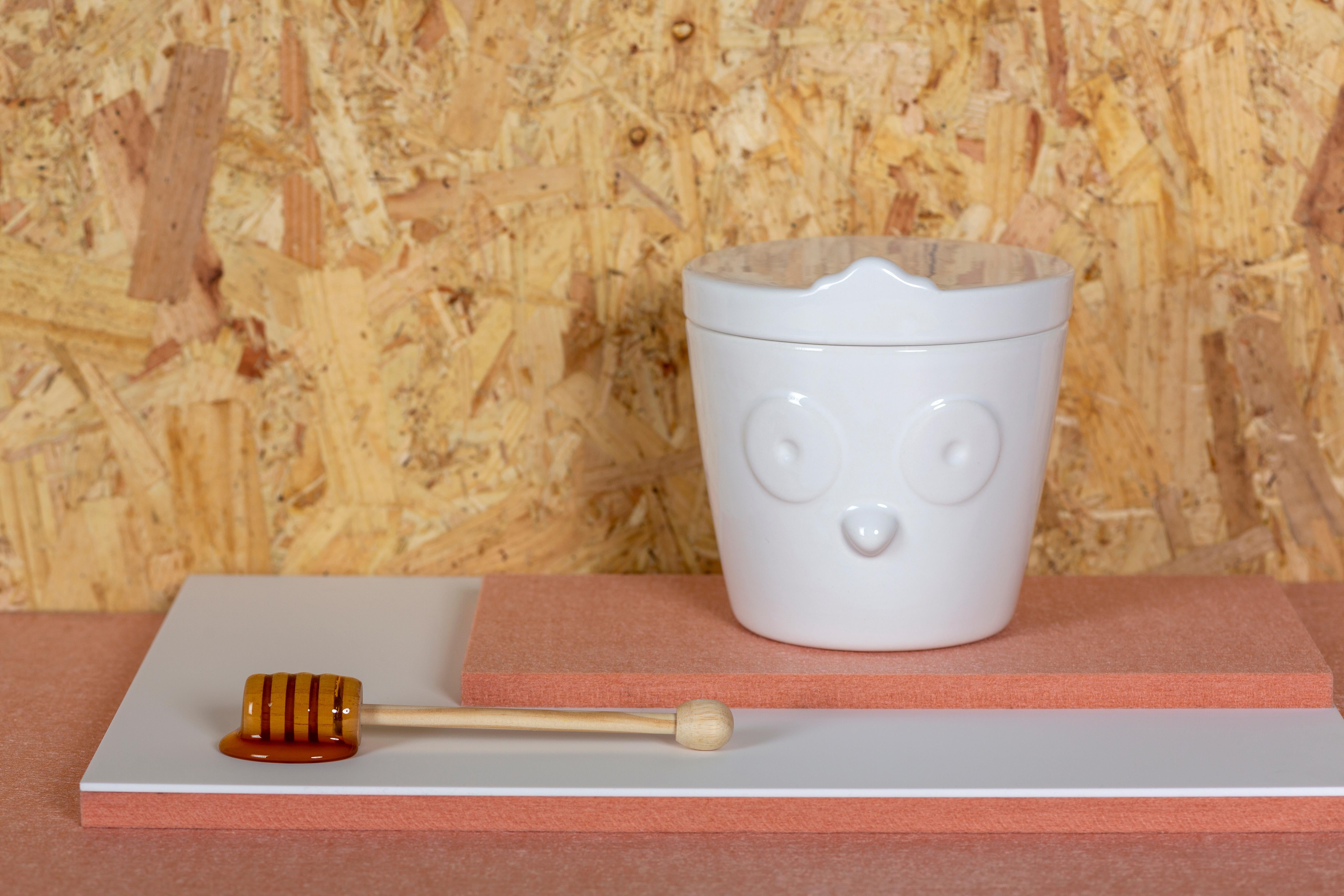 Cuit Ensemble pot à miel et à sucre en céramique de la collection SoShiro Ainu en vente