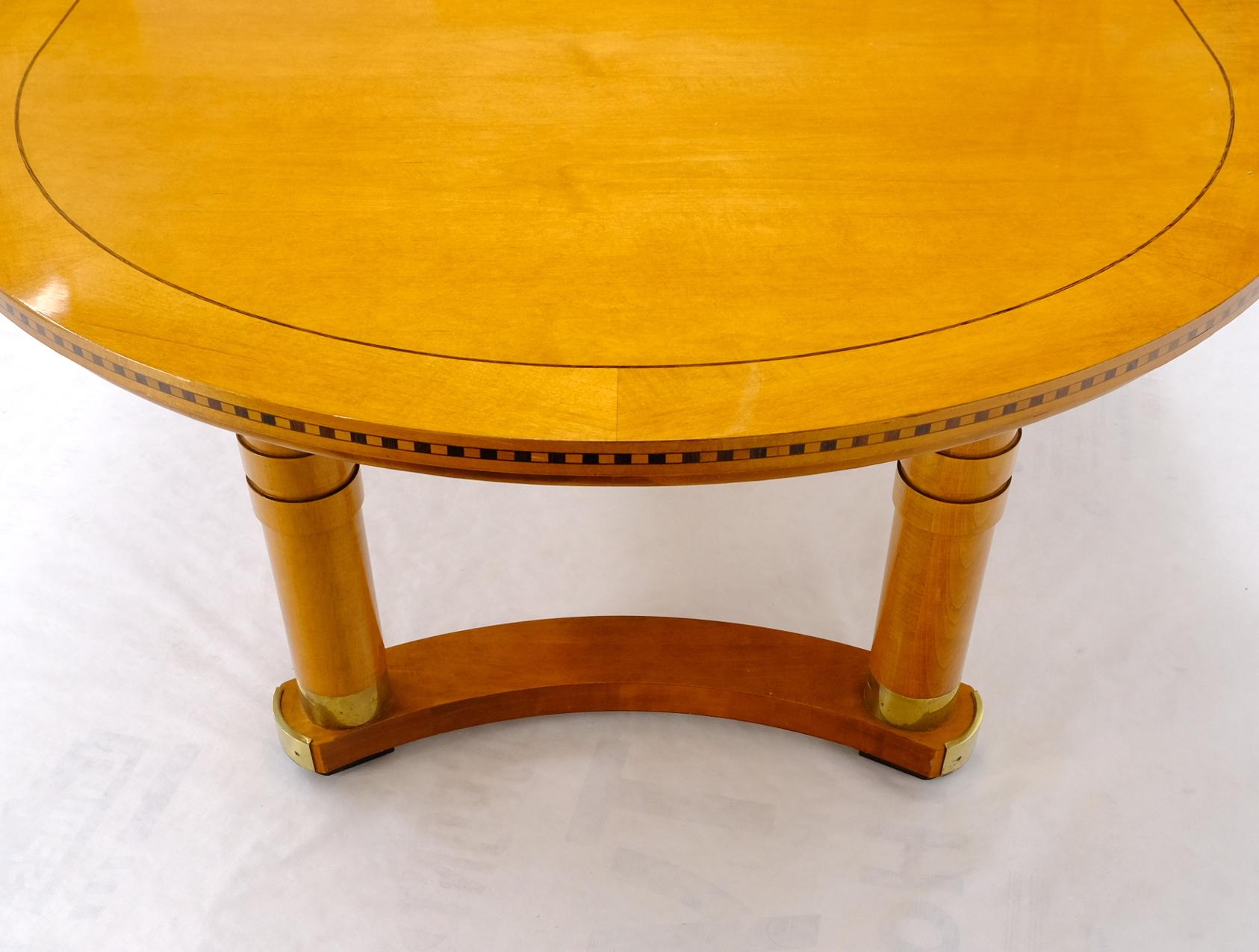 Honey Tone Oval Racetrack Henredon Dining Table w/ Two Extension Boards 8
