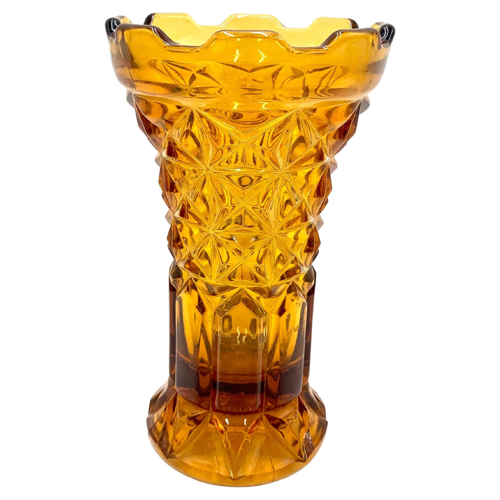 Honey Vintage Vase, Poland, 1960s / 1970s For Sale
