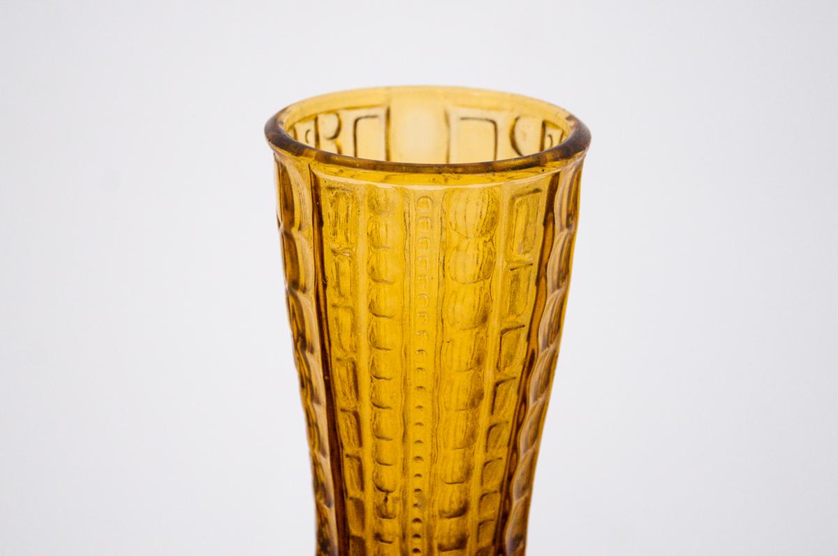 Mid-Century Modern Honey Vintage Vase, Poland, 1960s