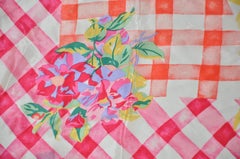 Honey Wonderful Multicolor "Springtime Floral Picnic Spread" Silk Scarf