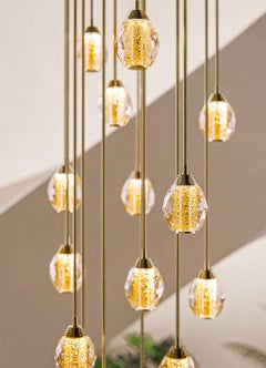 Honeycomb 19 Cast Glass Pendant Chandelier for Foyer or Entryway by Shakuff