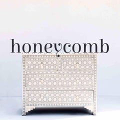 Honeycomb Anglo Indian Four Drawer Dressers