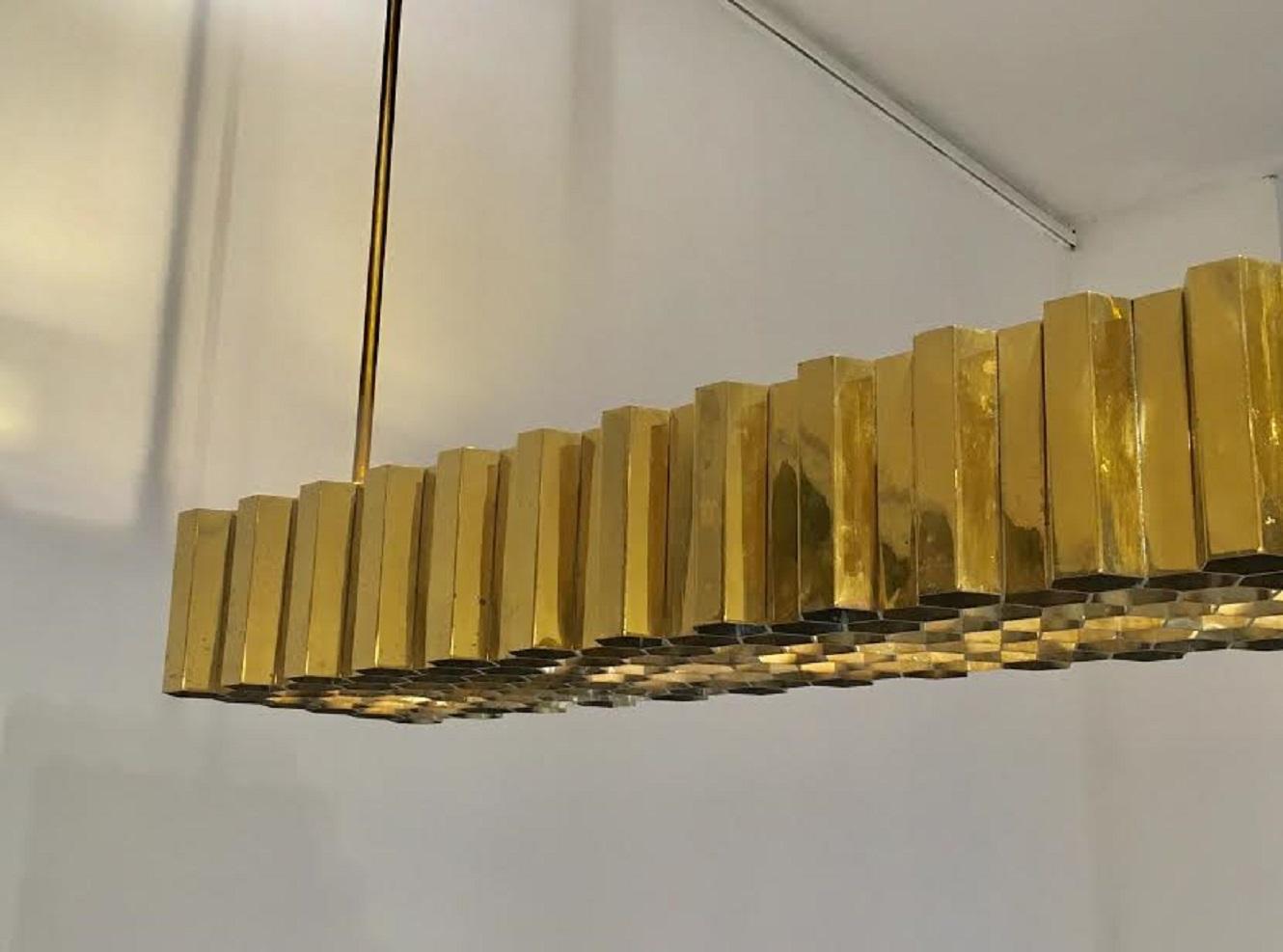 Honeycomb Ceiling Lamp by Jules Wabbes, Belgium, 1968 In Good Condition In Brussels, BE