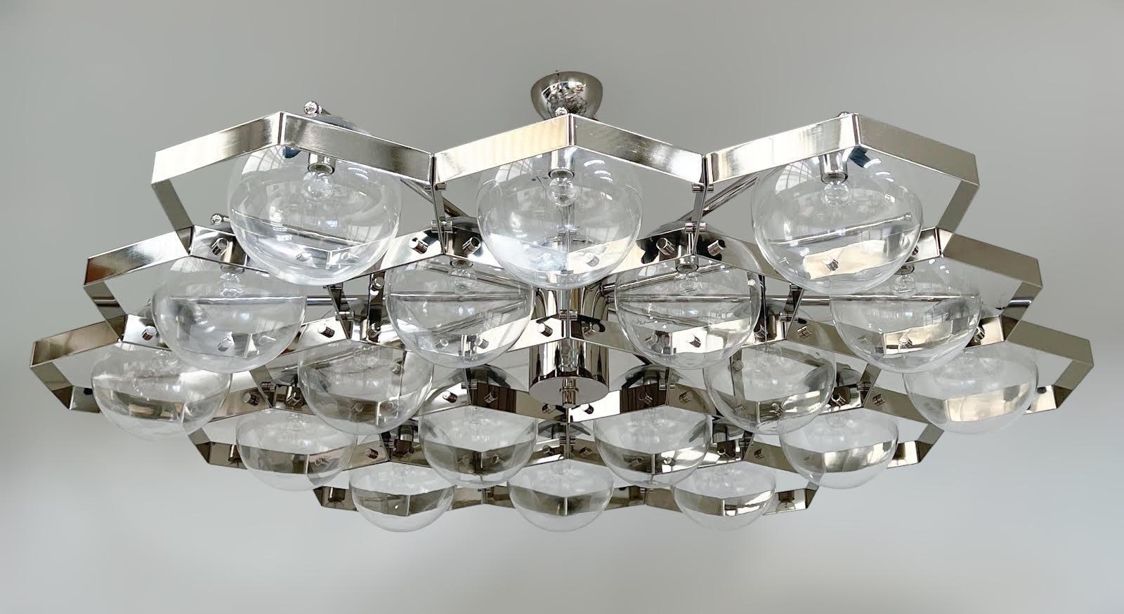 Mid-Century Modern Lustre en nid d'abeille de Fabio Ltd en vente