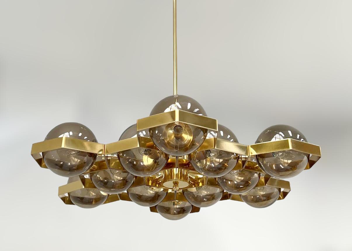 Italian Honeycomb Chandelier by Fabio Ltd For Sale