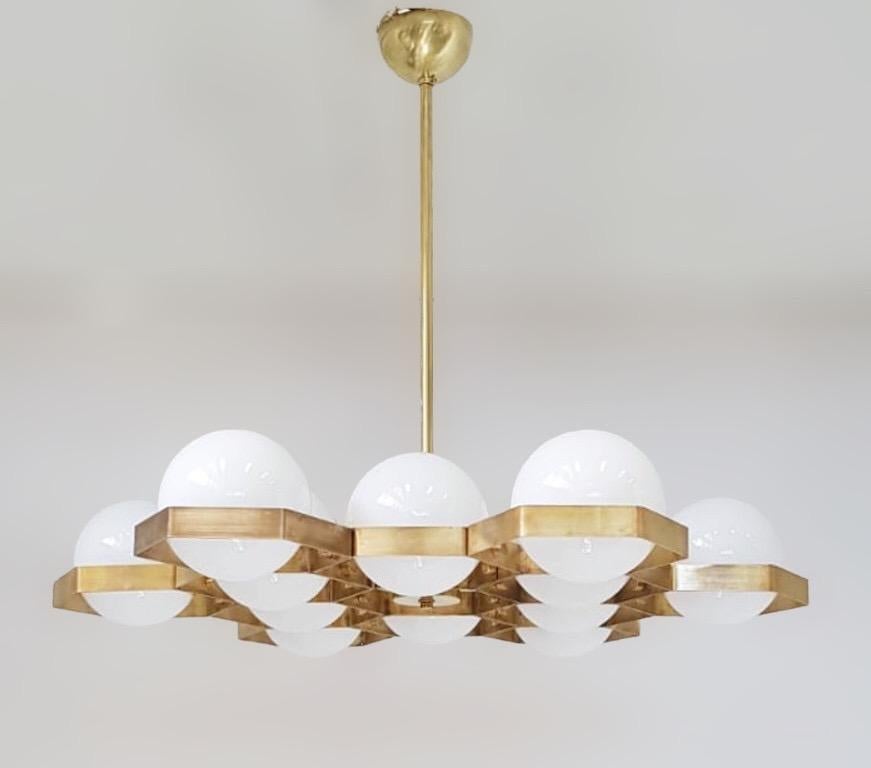 Italian Honeycomb Chandelier by Fabio Ltd For Sale