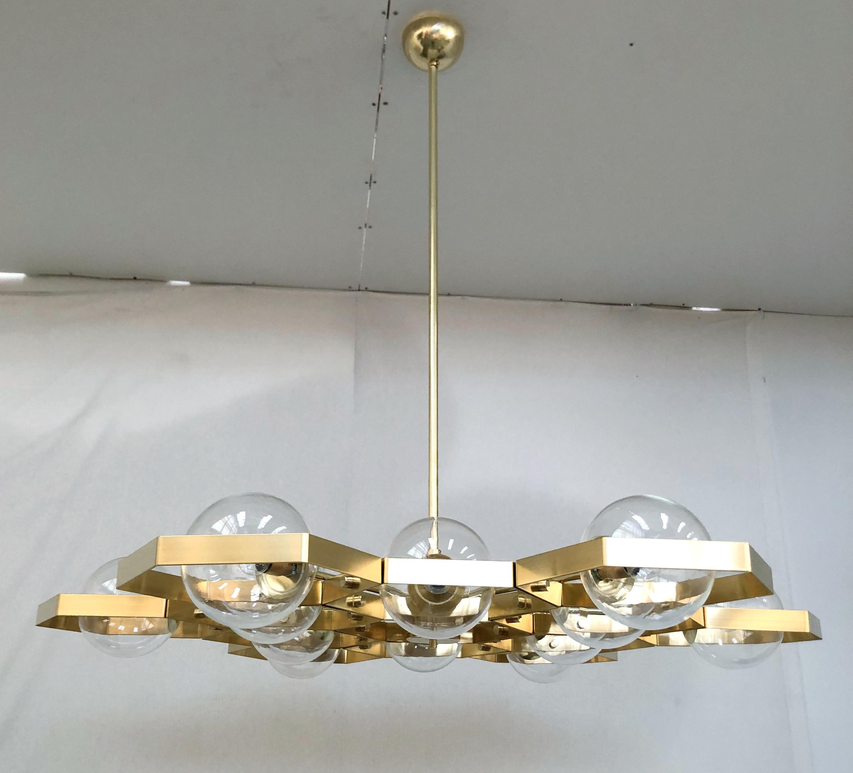 Italian Honeycomb Chandelier by Fabio Ltd For Sale