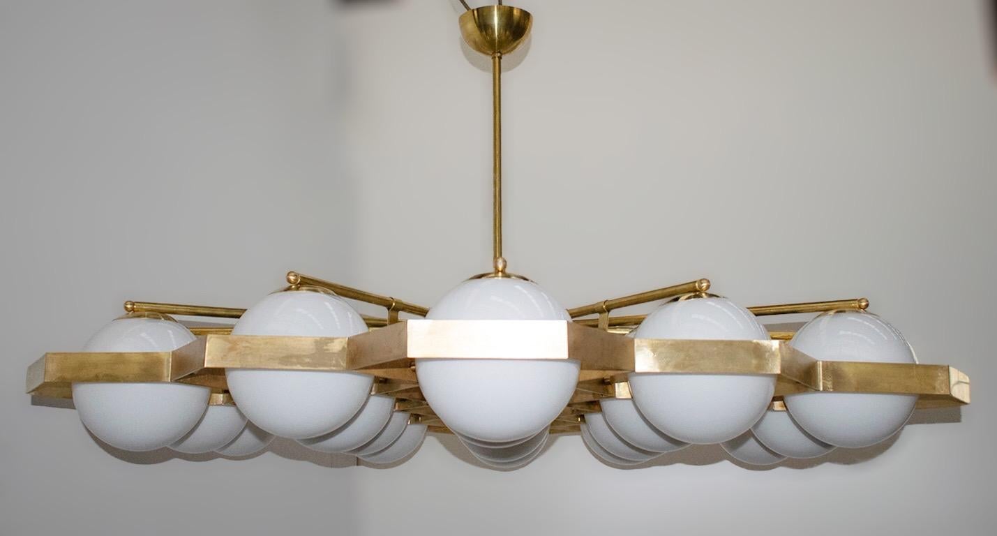 Italian Honeycomb Chandelier by Fabio Ltd For Sale