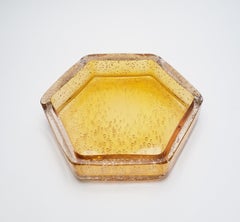 Ensemble de bureau nid d'abeille, verre contemporain soufflé à la main, en stock