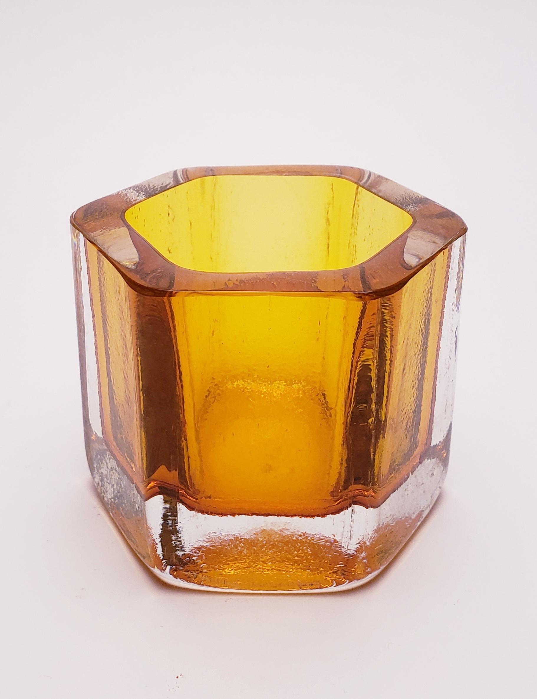 Honeycomb-Schreibtischset, mundgeblasenes zeitgenössisches Glas, auf Lager (amerikanisch) im Angebot