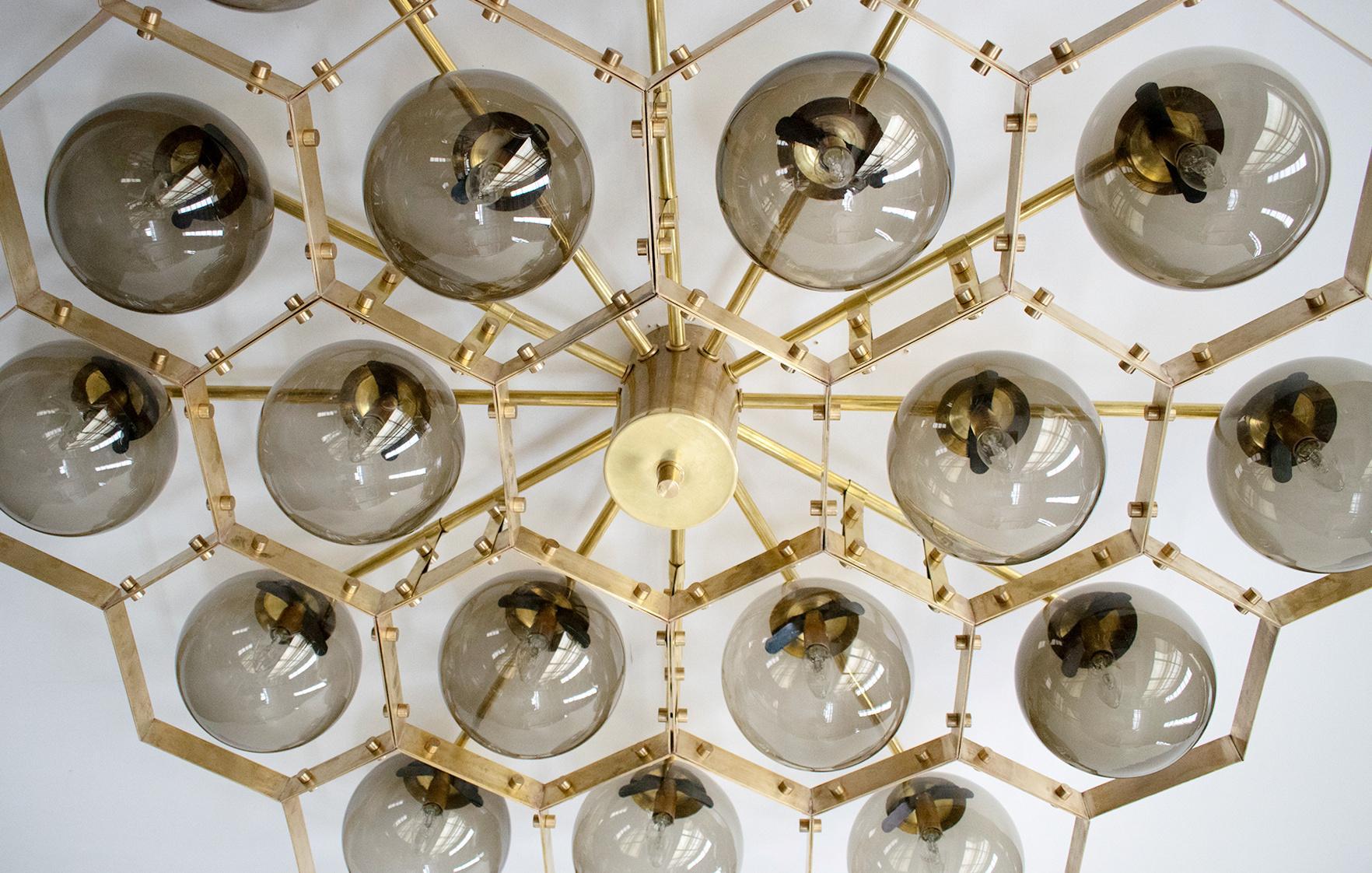 Italian Honeycomb Flush Mount by Fabio Ltd For Sale