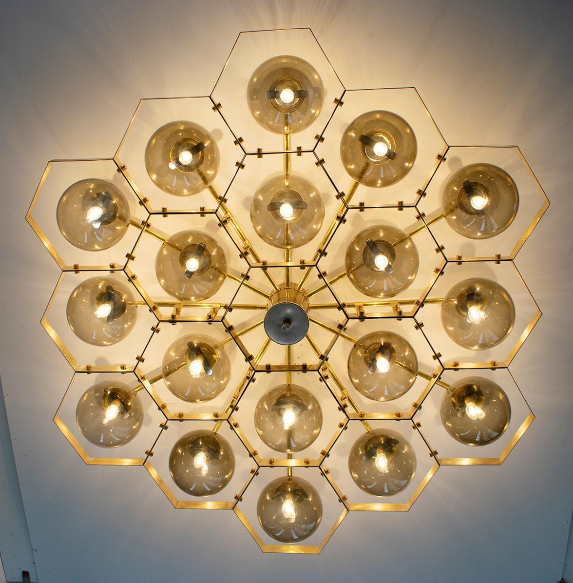 Honeycomb Flush Mount by Fabio Ltd In New Condition For Sale In Los Angeles, CA