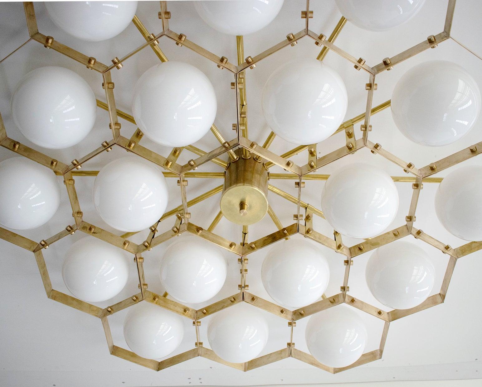 Contemporary Honeycomb Flushmount by Fabio Ltd For Sale
