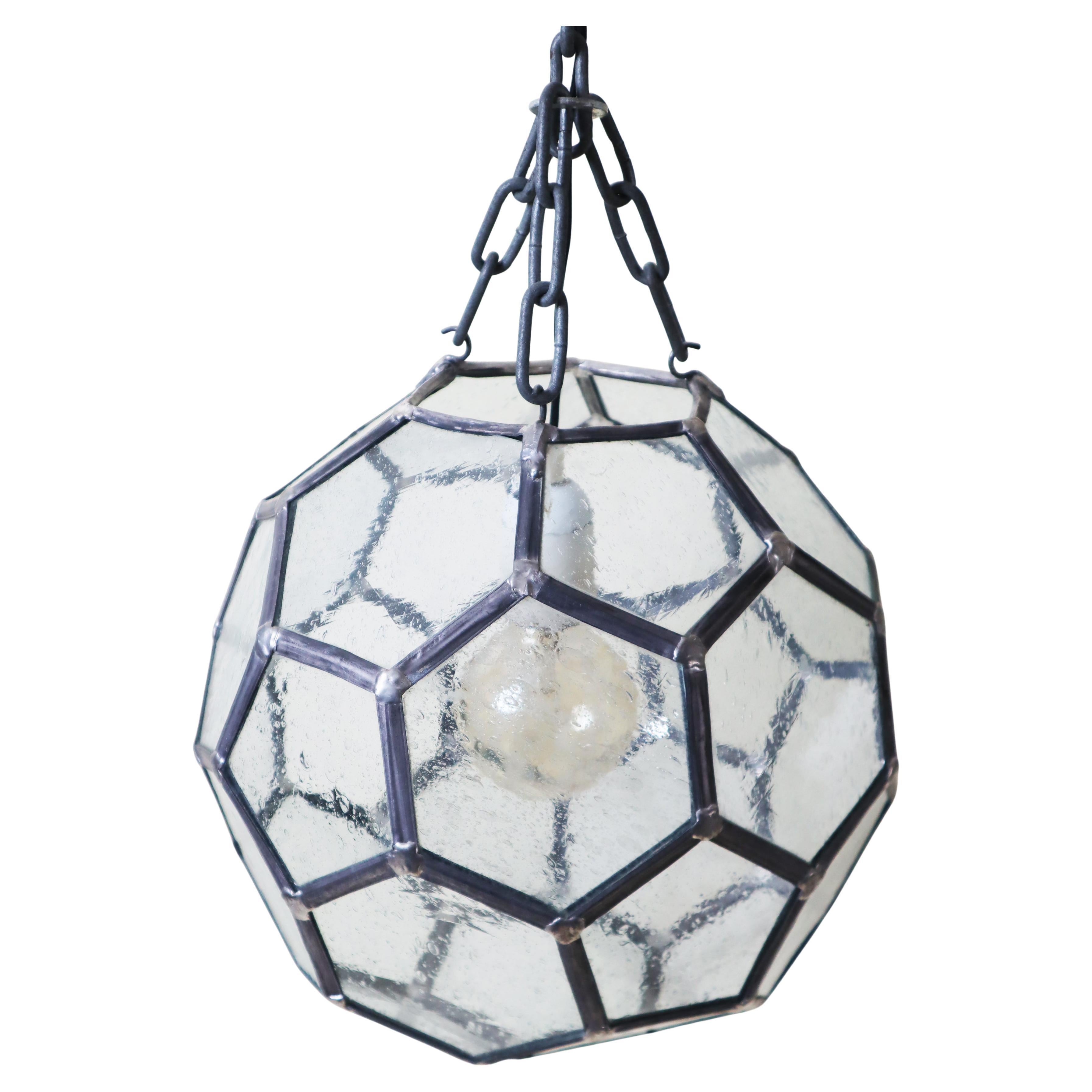 Art Nouveau Honeycomb Hanging Lamp In The Style Of Adolf Loos For Sale