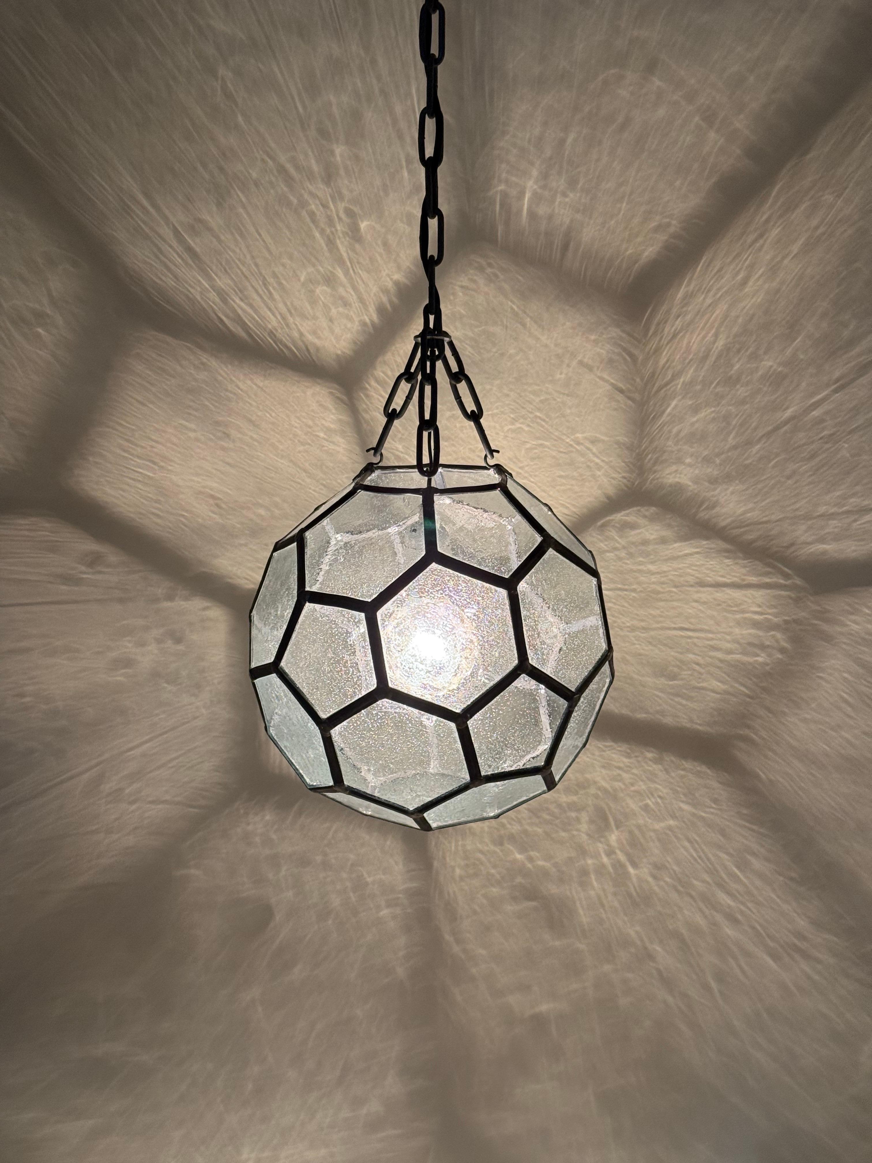 Honeycomb Hanging Lamp In The Style Of Adolf Loos In Good Condition For Sale In Hannover, DE