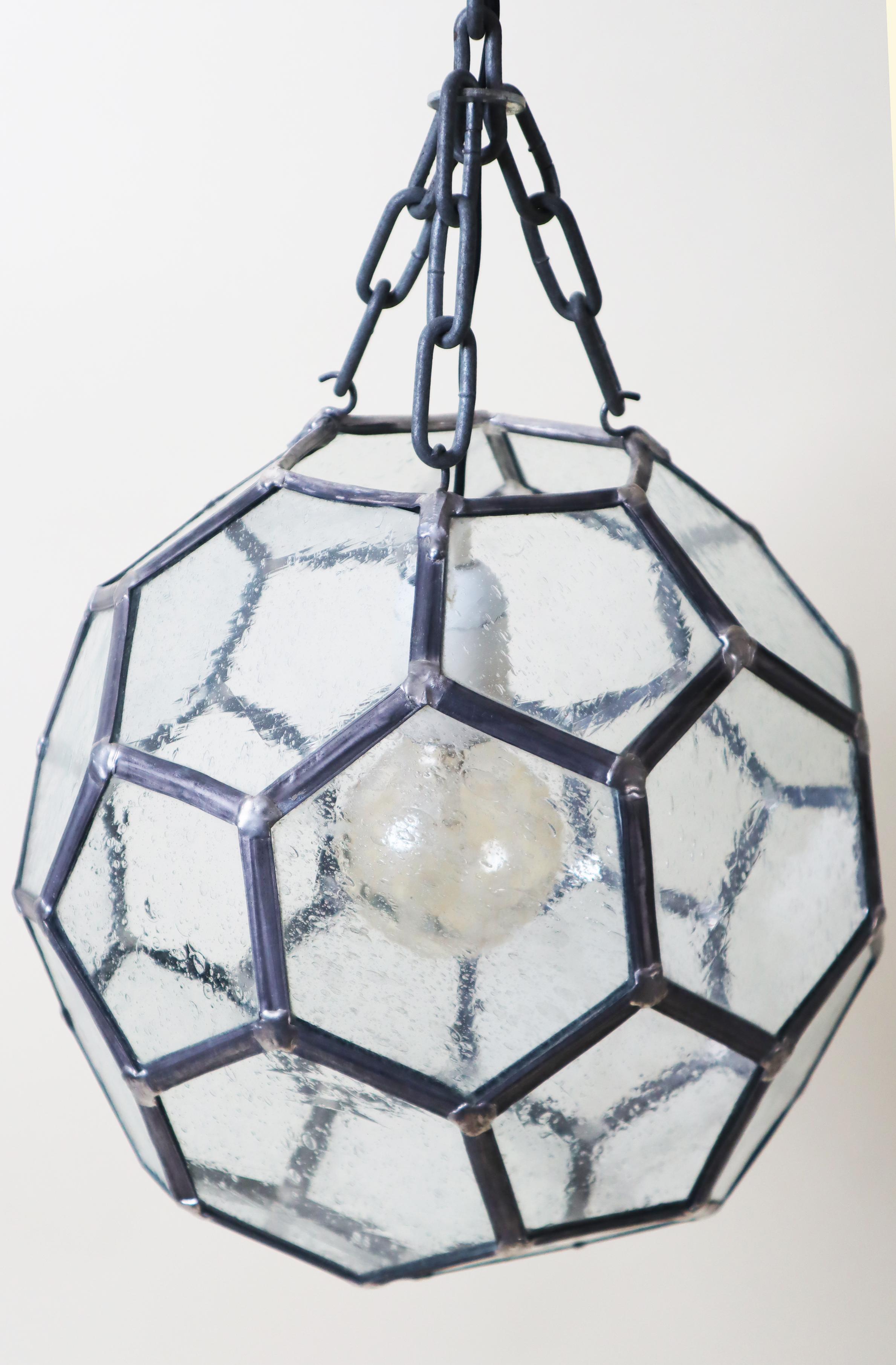 Early 20th Century Honeycomb Hanging Lamp In The Style Of Adolf Loos For Sale