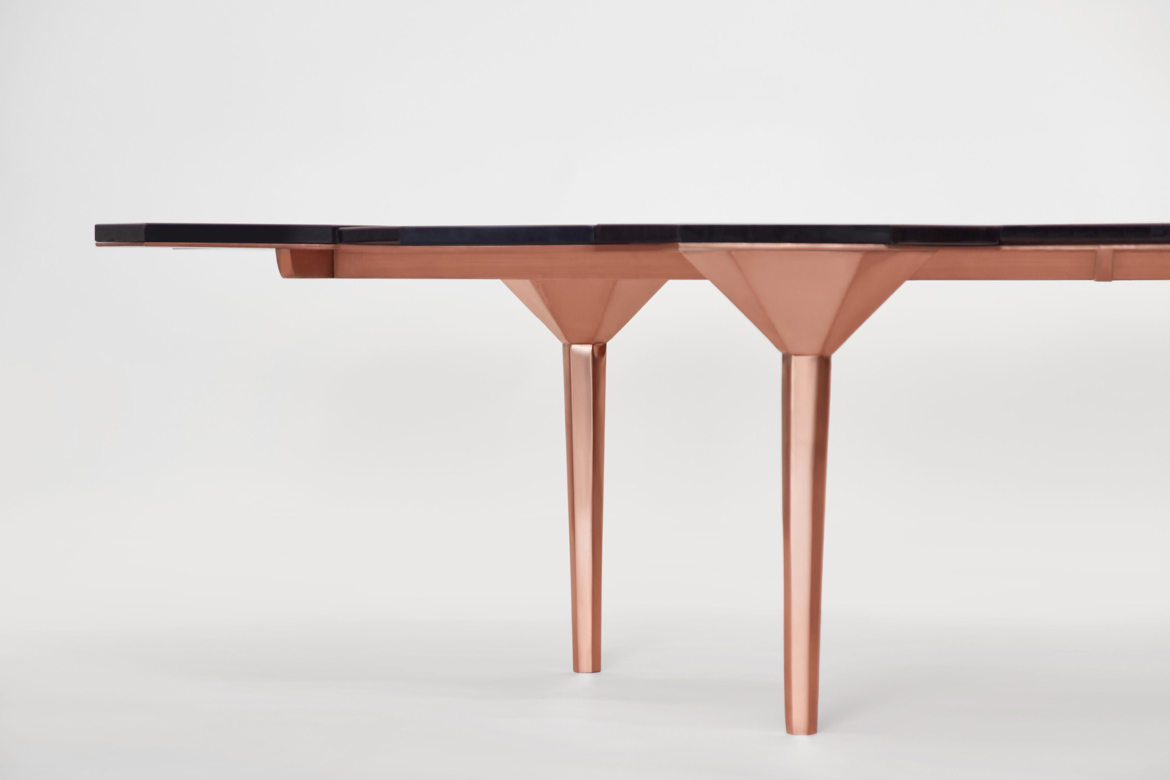 Copper Honeycomb Coffee Table by Sten Studio, Represented by Tuleste Factory For Sale