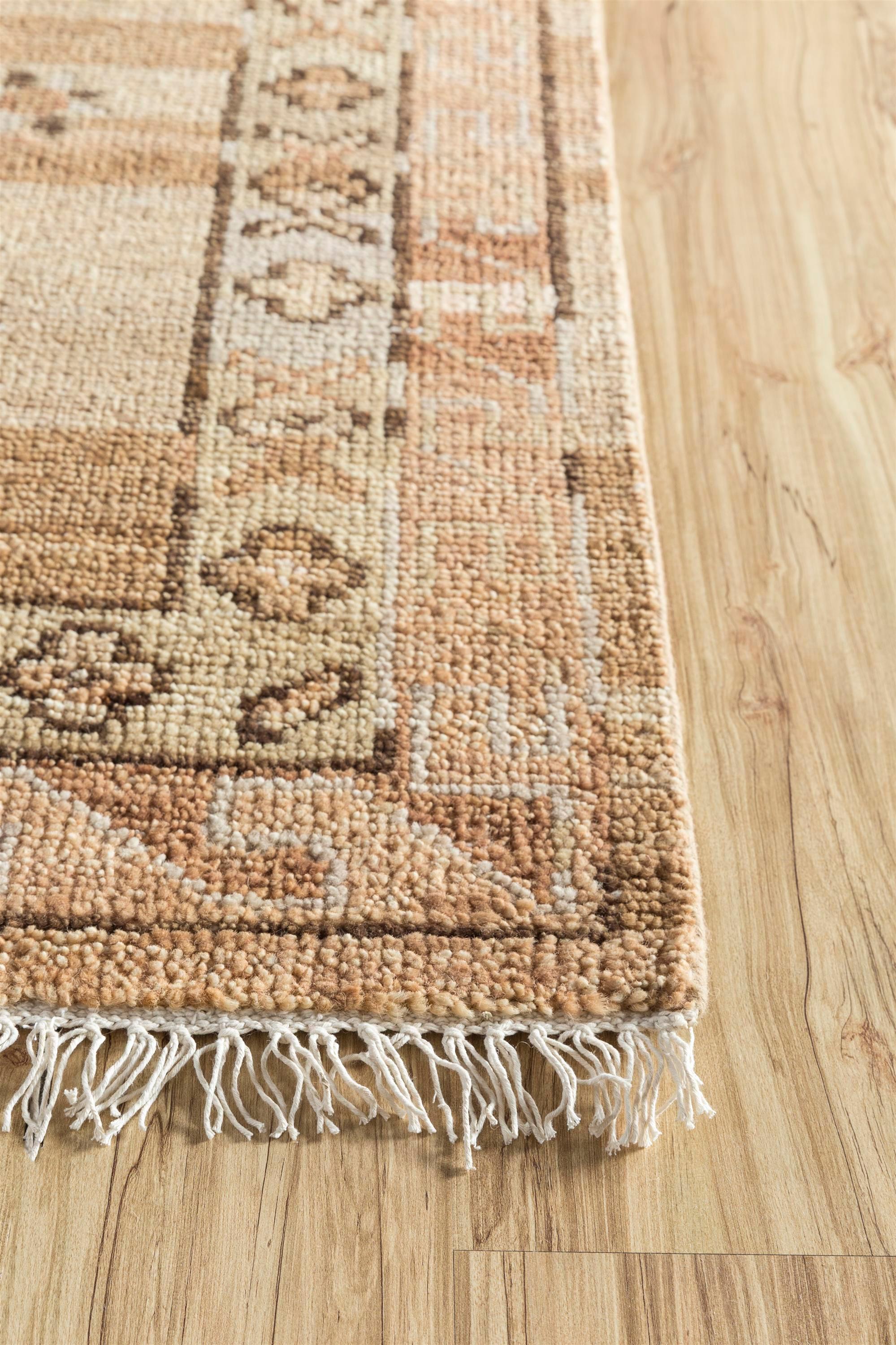 Handgeknüpfter Euphoria Apricot & Medium Goldteppich in Honigfarben, 300x420 cm, Honigfarben (Stammeskunst) im Angebot