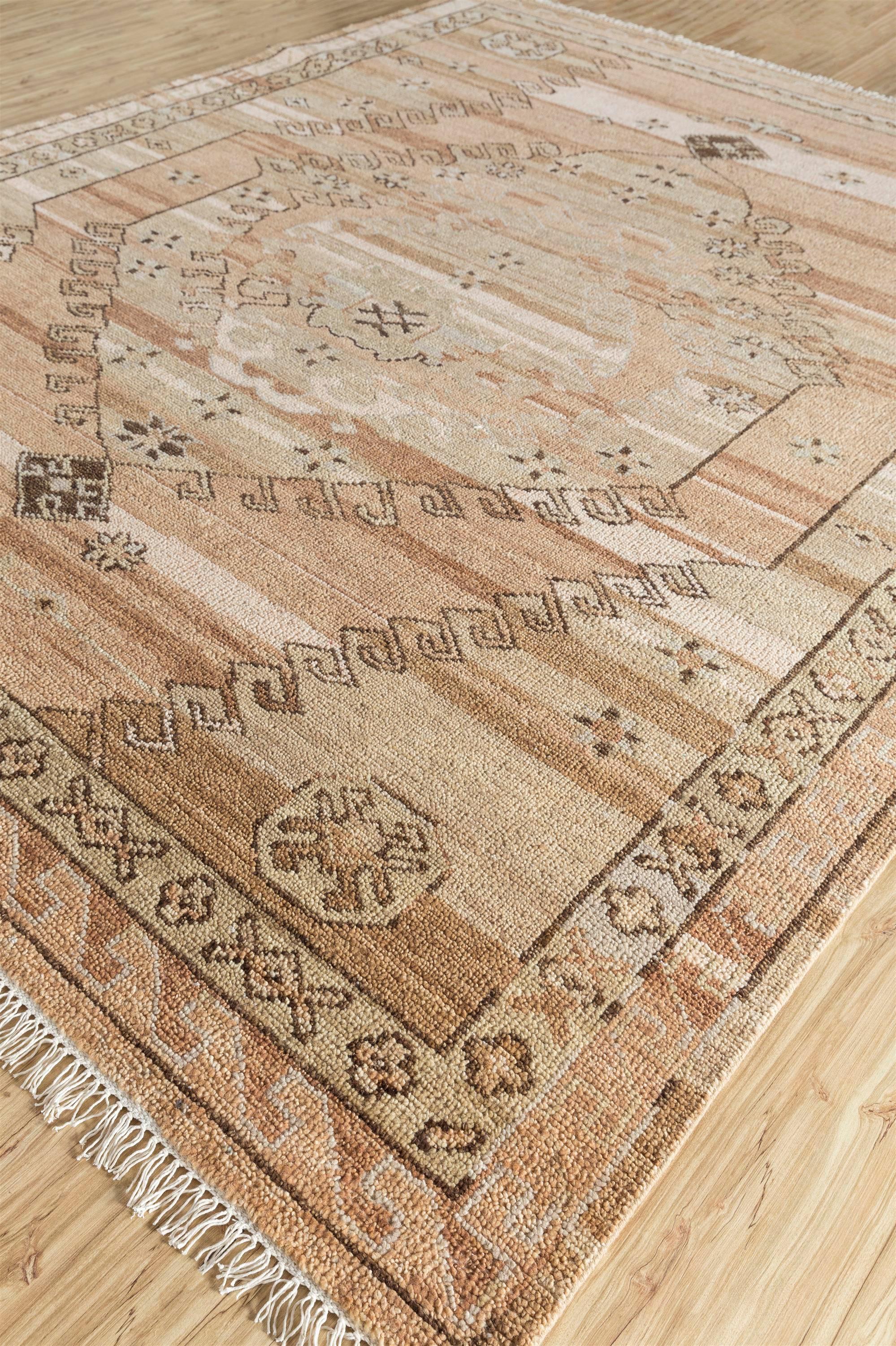 Handgeknüpfter Euphoria Apricot & Medium Goldteppich in Honigfarben, 300x420 cm, Honigfarben (Indisch) im Angebot