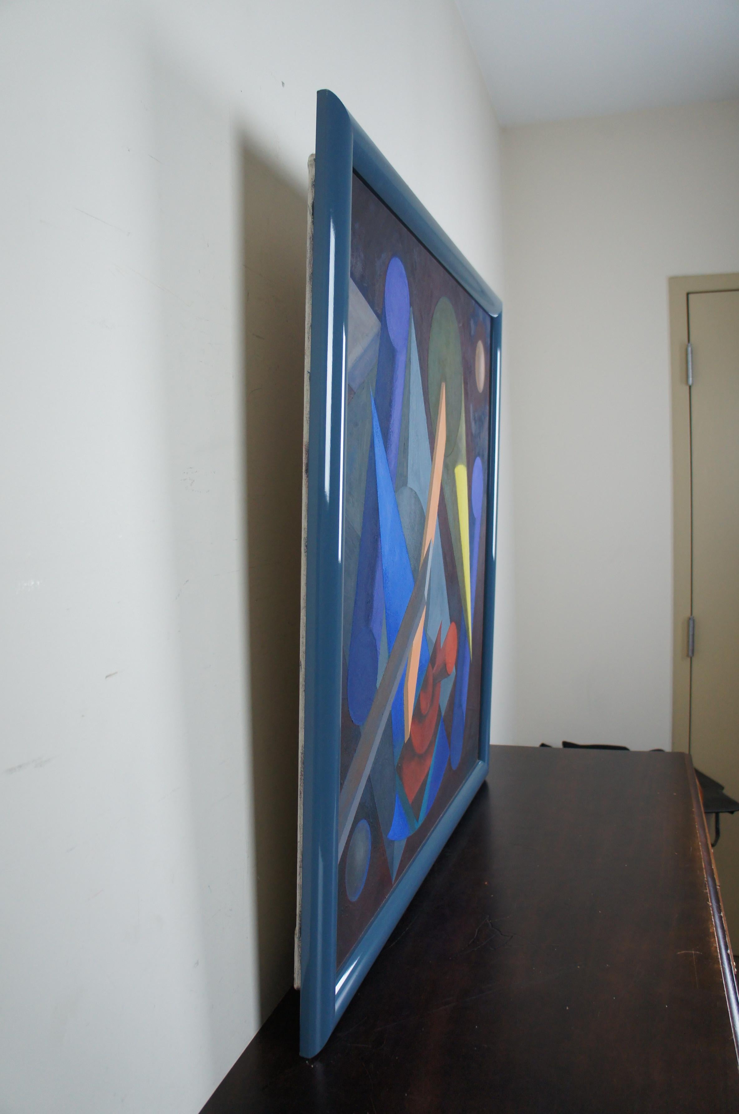 „Honeymoon“ von Frank Struthers, Ölgemälde in abstrakten, modernen Formen, 1984 1