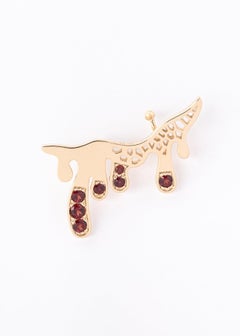 Honeymoon La Sublime Earring in Silver 925 and Garnets by Moncomble Paris