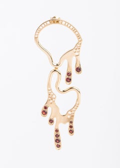 Honeymoon L'Envoutante Earring in Silver 925 and Garnets by Moncomble Paris