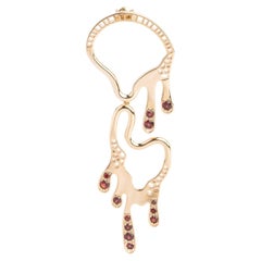 Honeymoon L'Envoutante Earring in Silver 925 and Garnets by Moncomble Paris